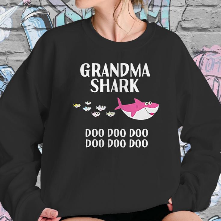 Grandma Shark Doo Doo Grandma Mothers Day Women Sweatshirt Gifts for Her