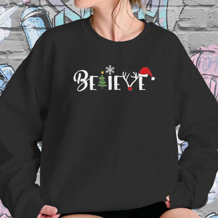 Grinch Christmas Believe Tree Women Sweatshirt Gifts for Her