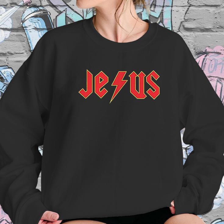 Gseagle Acdc Jesus Graphic Women Sweatshirt Gifts for Her