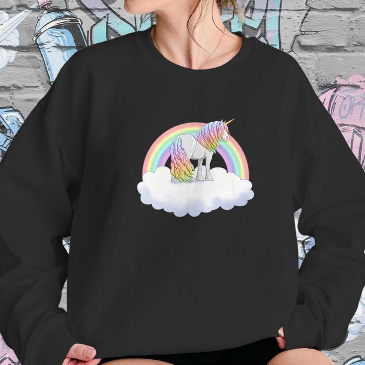 Gypsy Vanner Draft Horse Rainbow Unicorn Women Sweatshirt Gifts for Her