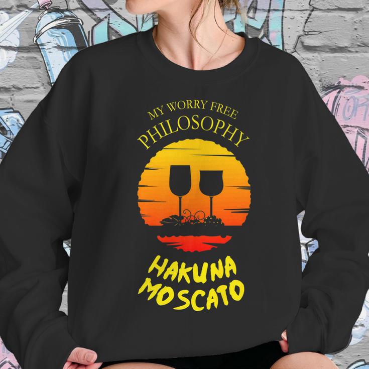 Hakuna Moscato It Means Drink Fine Wine Funny Women Sweatshirt Gifts for Her