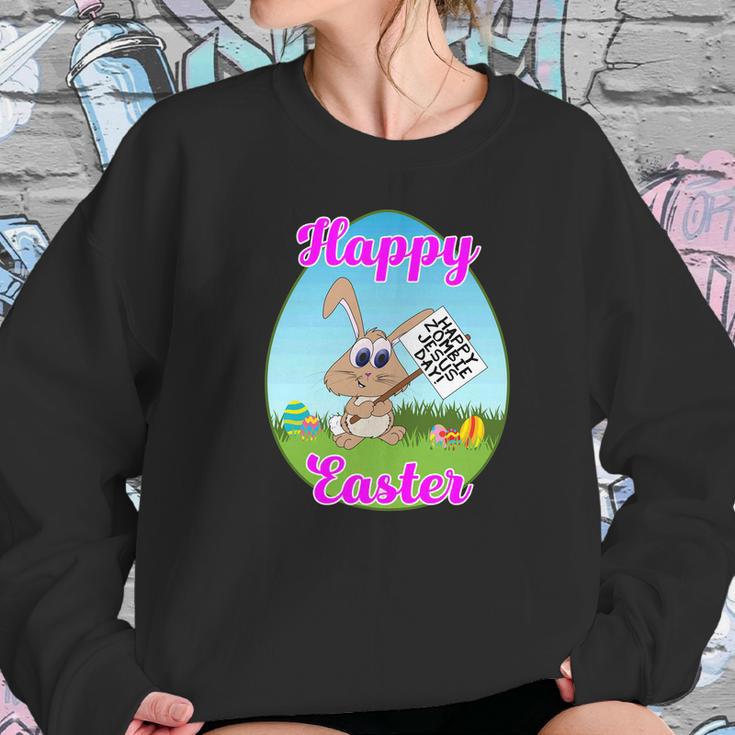 Happy Easter Happy Zombie Jesus Day Bunny Protestor Women Sweatshirt Gifts for Her