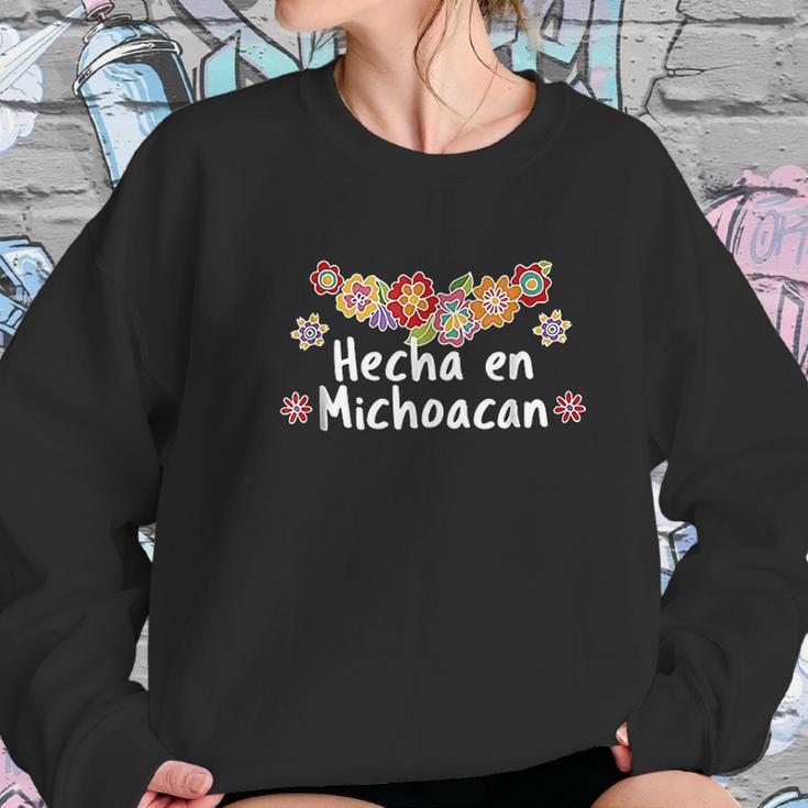 Hecho En Michoacan Viva Mexico Floral Mexican Women Sweatshirt Gifts for Her