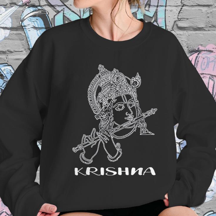 Hinduism Lord Krishna Hindu God Believe Religion Women Sweatshirt Gifts for Her