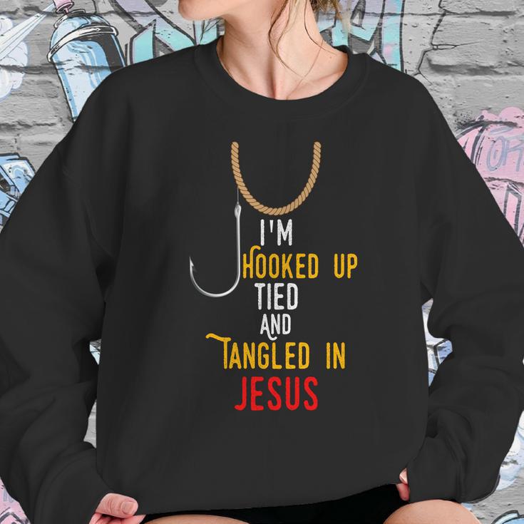 Hooked Tied And Tangled In Jesus Women Sweatshirt Gifts for Her