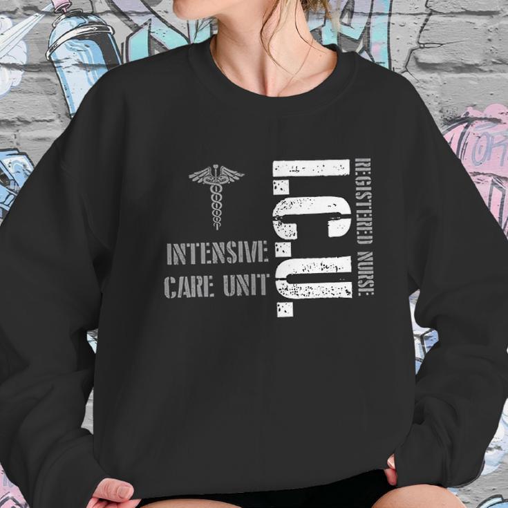 Icu Registered Nurse Intensive Care Unit Rn Staff Women Sweatshirt Gifts for Her