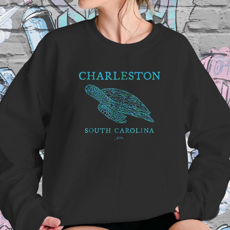 Jcombs Charleston Gliding Sea Turtle Women Sweatshirt Gifts for Her