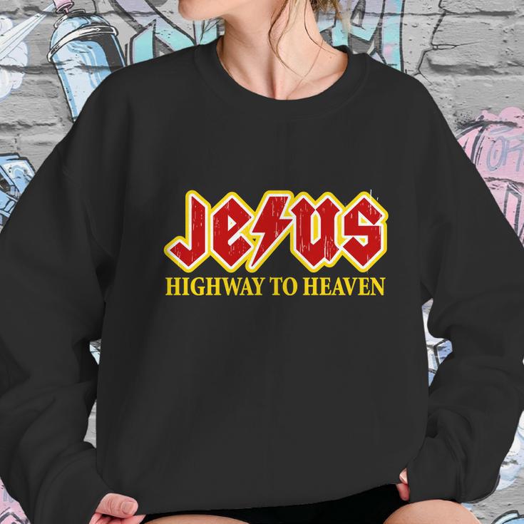 Jesus Rocks Highway To Heaven Women Sweatshirt Gifts for Her