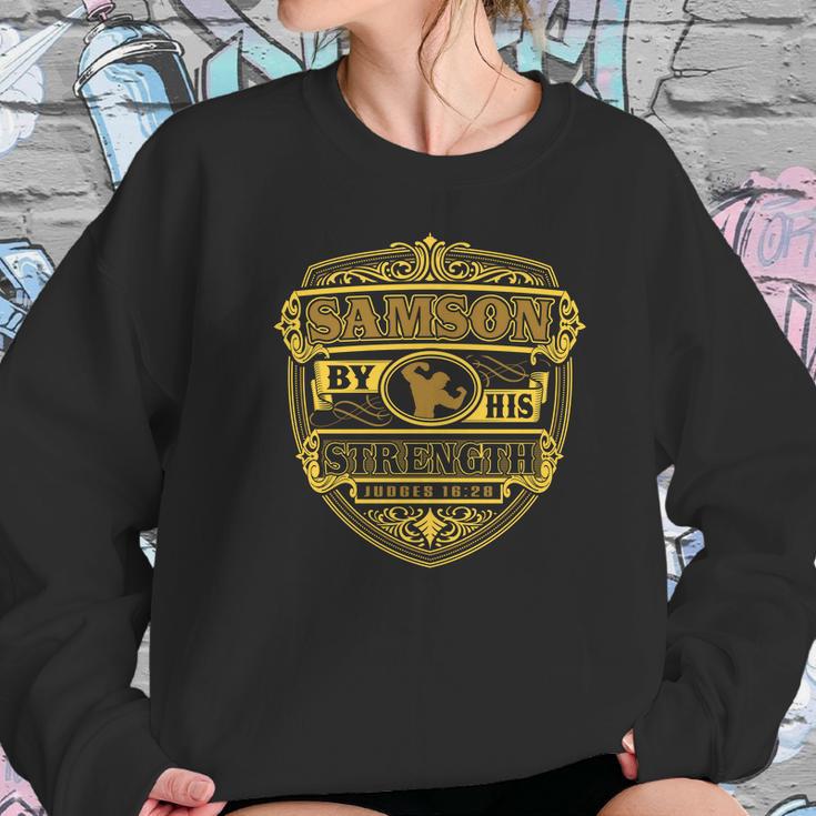 Jesus Samson By His Strength Tee Women Sweatshirt Gifts for Her