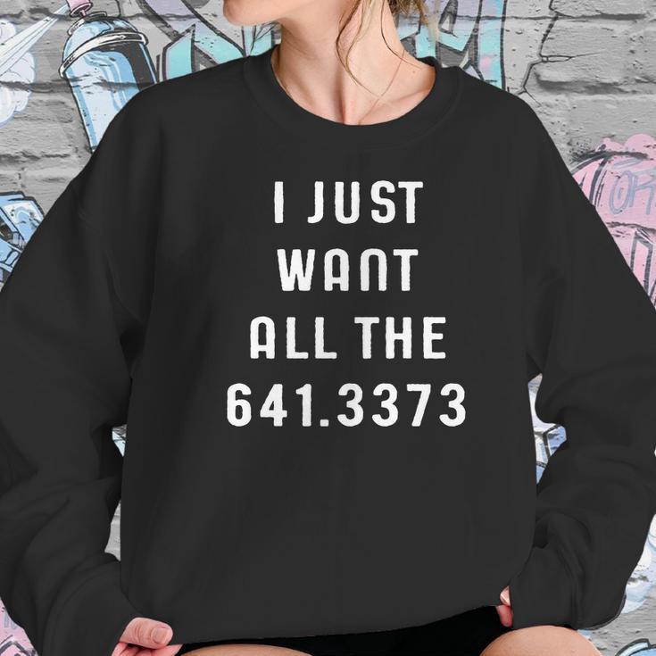 Just Want All The 6413373 Coffee Funny Dewey Decimal Women Sweatshirt Gifts for Her