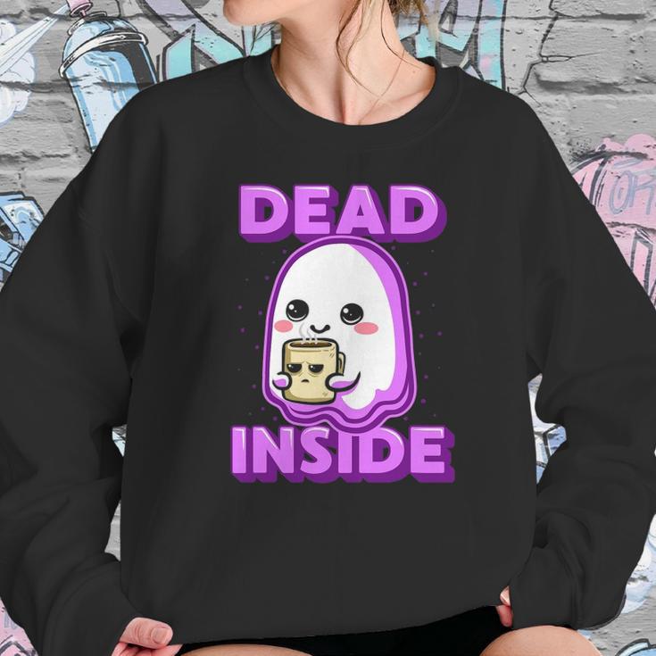 Kawaii Pastel Goth Dead Inside Coffee Lover Otaku Women Sweatshirt Gifts for Her