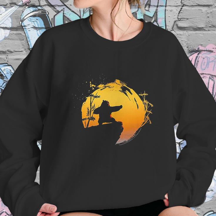 Kung Fu Panda Po Tai Chi Sunset Silhouette Women Sweatshirt Gifts for Her