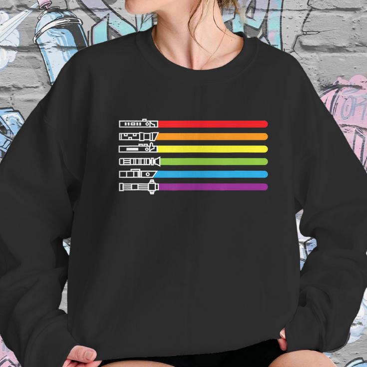 Light Sword Rainbow Pride Saber Lgbt Pride Month Women Sweatshirt Gifts for Her