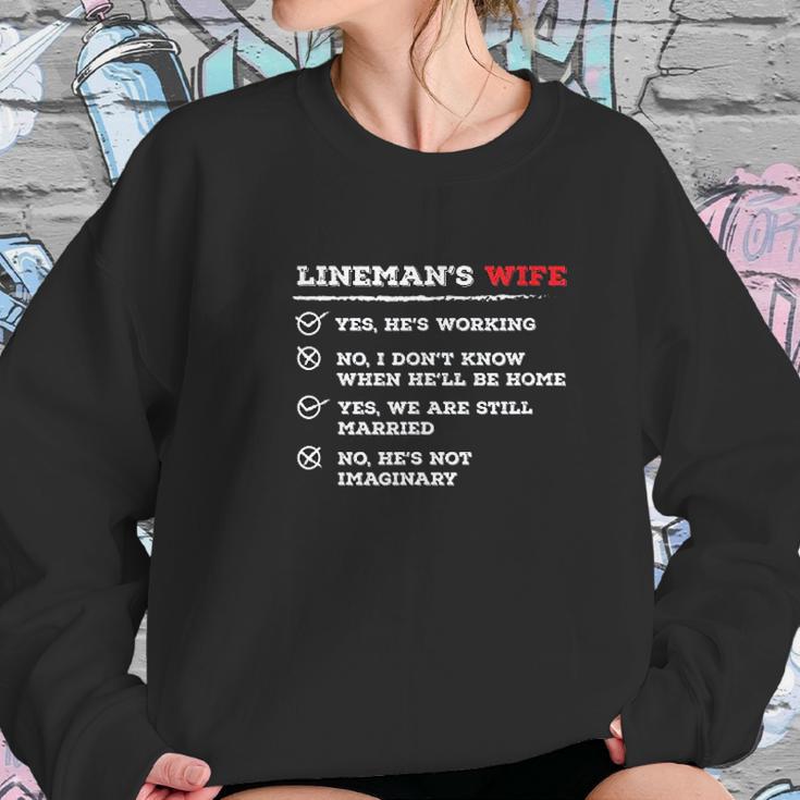 Lineman Wife American Electrician Cable Women Sweatshirt Gifts for Her