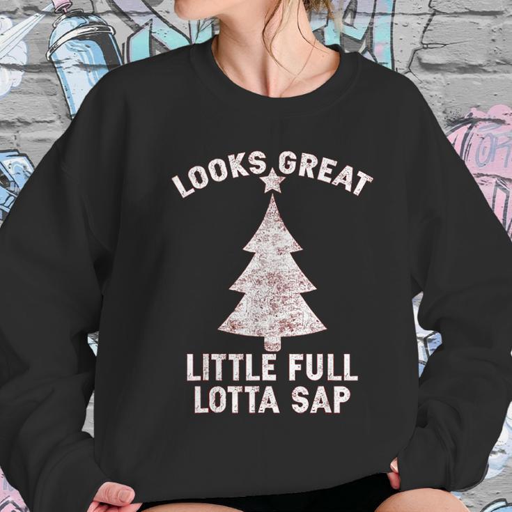 Little Full Lotta Sap Christmas Vacation Santa Women Sweatshirt Gifts for Her