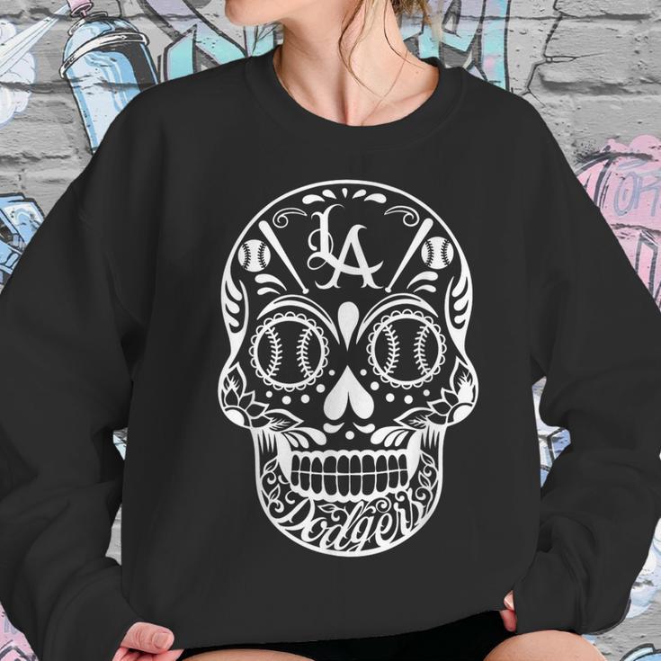 Los Angeles Sugar Skull Day Of The Dead Cinco De Mayo Men Women T-Shirt Graphic Print Casual Unisex Tee Women Sweatshirt Gifts for Her