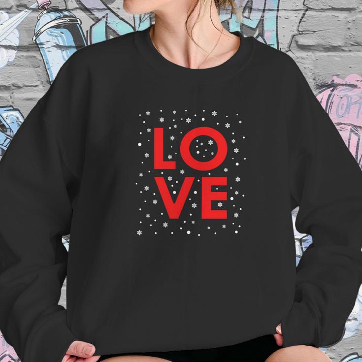 Love - Christmas - Santa Claus - Snow - Snowflakes Women Sweatshirt Gifts for Her