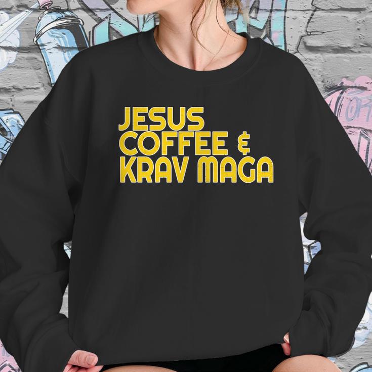 I Love Jesus Coffee Krav Maga Mixed Mma Sparring Tee Women Sweatshirt Gifts for Her