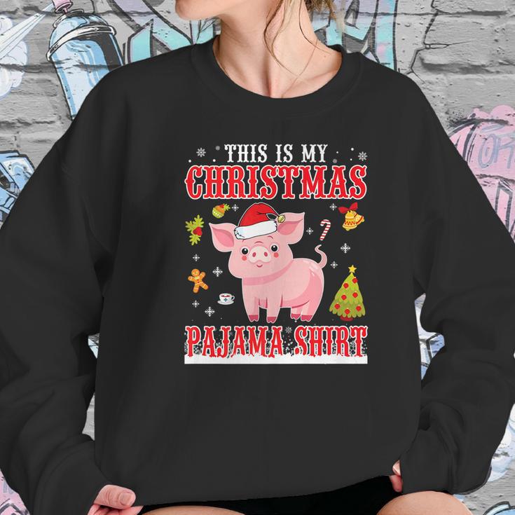 Lovely Pig On Snow Gilf This Is My Christmas Pajama Women Sweatshirt Gifts for Her