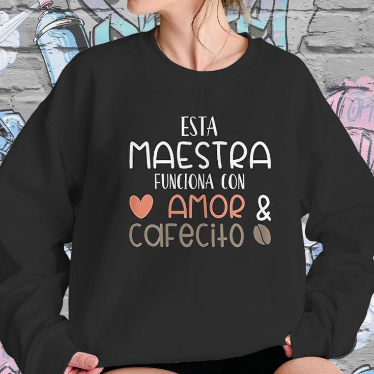 Maestra Espanol Playera Gift Regalo Spanish Teacher Women Sweatshirt Gifts for Her