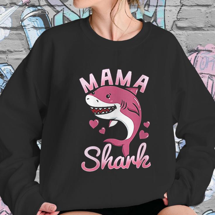 Mama Shark Mommy Shark Lover Family Matching Birthday Women Sweatshirt Gifts for Her