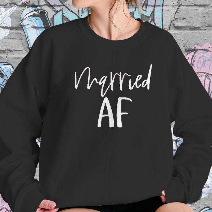 Women Married Af Honeymoon Bride Sayings Letter Print Women Sweatshirt Gifts for Her