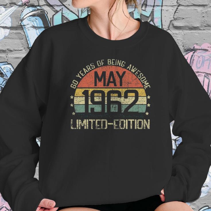 May 1962 Vintage 60 Years Old 60Th Birthday Men Women Women Sweatshirt Gifts for Her