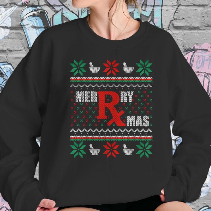 Merry Xmas Pharmacist Ugly Christmas Sweater Pharmacy Tech Sweater Women Sweatshirt Gifts for Her