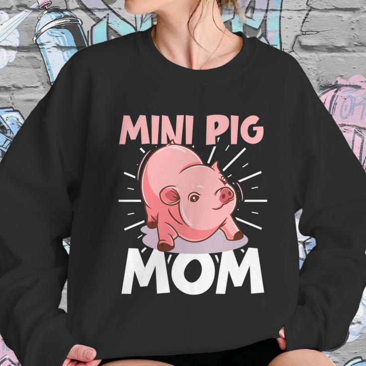 Mini Pig Piglet Swine Farm Animal Piggy Cute Pig Mom Gift Graphic Design Printed Casual Daily Basic Women Sweatshirt Gifts for Her