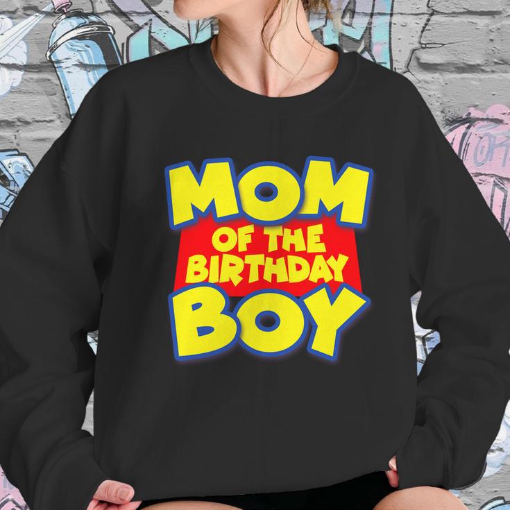 Mom Of The Birthday Boy Spoof Toy Logo Women Sweatshirt Gifts for Her