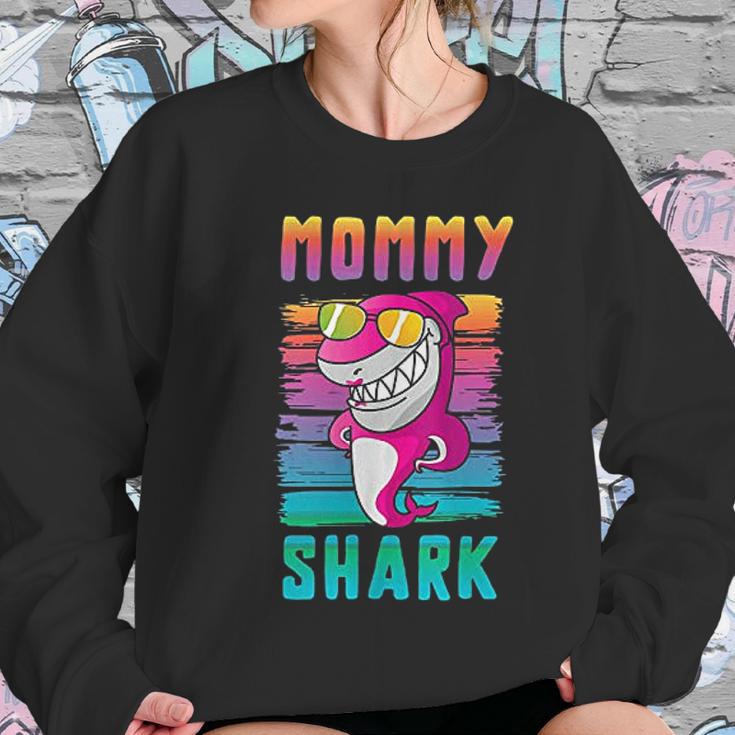 Mommy Shark Funny Retro Vintage Gifts For Mother Women Sweatshirt Gifts for Her