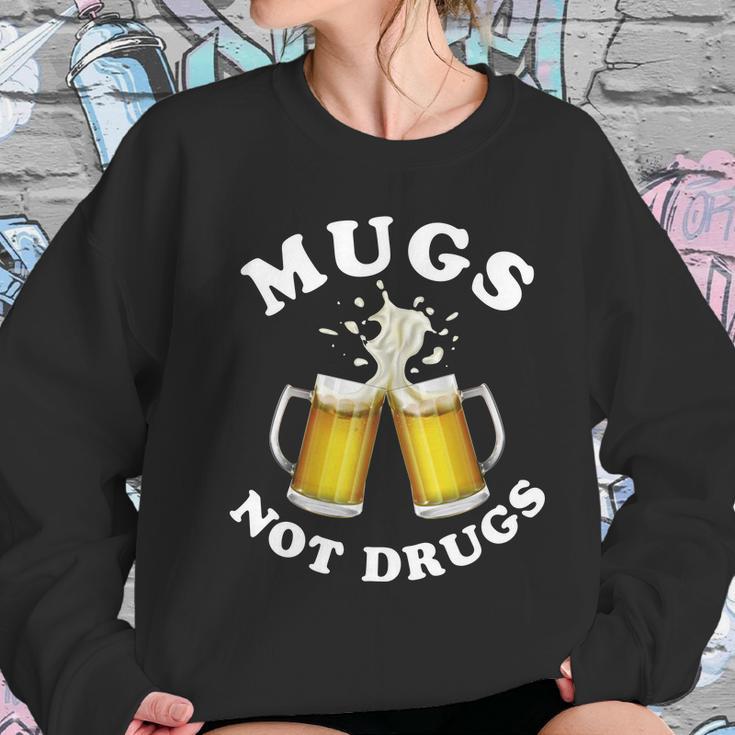 Mugs Not Drugs Funny St Patricks Day Beer Women Sweatshirt Gifts for Her