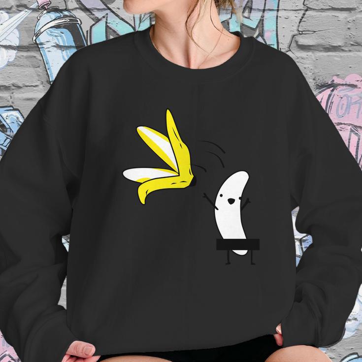 Lets Get Naked Banana Undressing Women Sweatshirt Gifts for Her