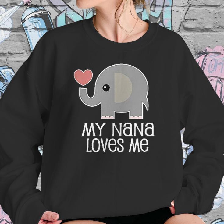 Nana Loves Me Gift For Grandkids Infant Creeper Women Sweatshirt Gifts for Her