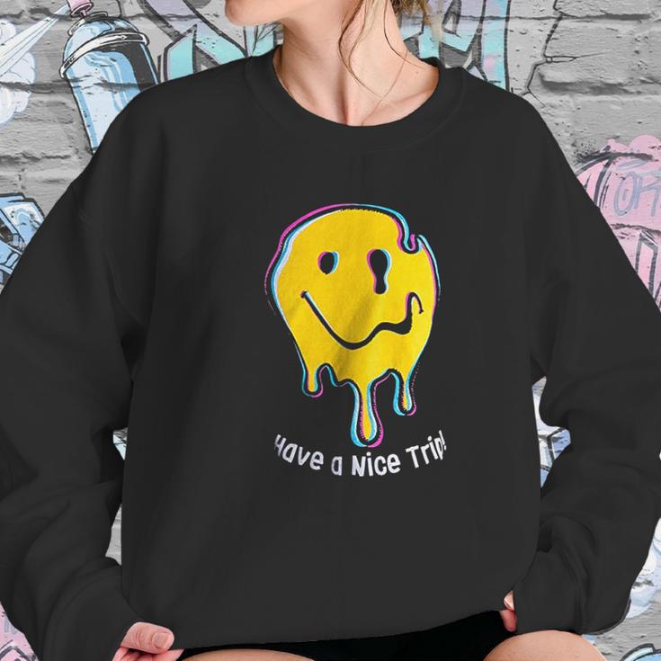 Have A Nice Trip Funny Psychedelic Drug Magic Mushroom Lsd Mdma Women Sweatshirt Gifts for Her