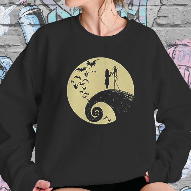 Nightmare Christmas Jack Skellington Sally Romance Moon Women Sweatshirt Gifts for Her