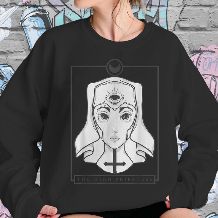 Pastel Goth Tarot | Witch Clothing | Gothic High Priestess Men Women T-Shirt Graphic Print Casual Unisex Tee Women Sweatshirt Gifts for Her