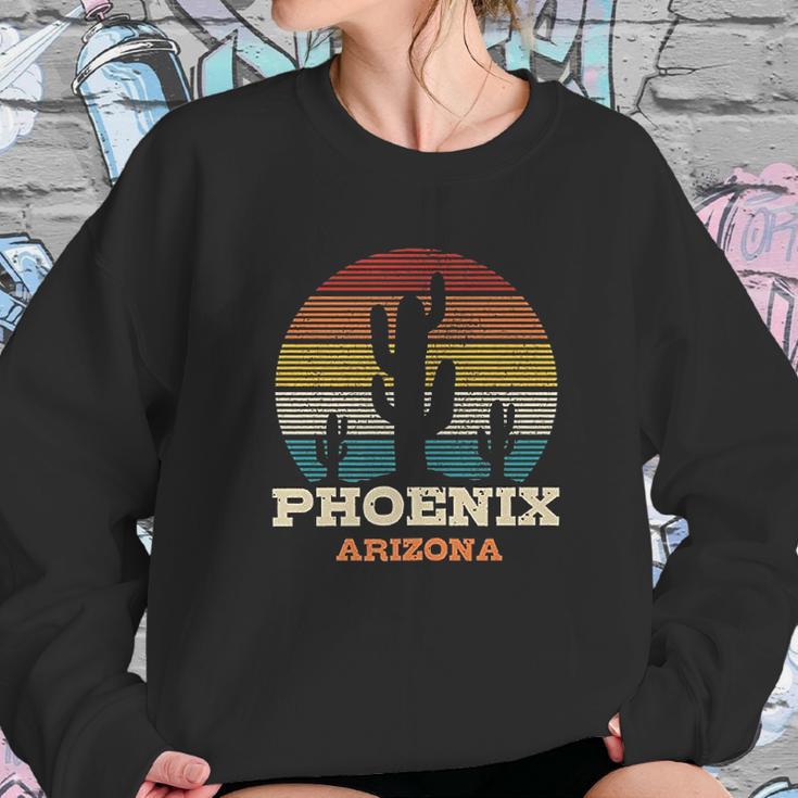 Phoenix Arizona Cactus Vintage Retro Desert Souvenir Gift Women Sweatshirt Gifts for Her