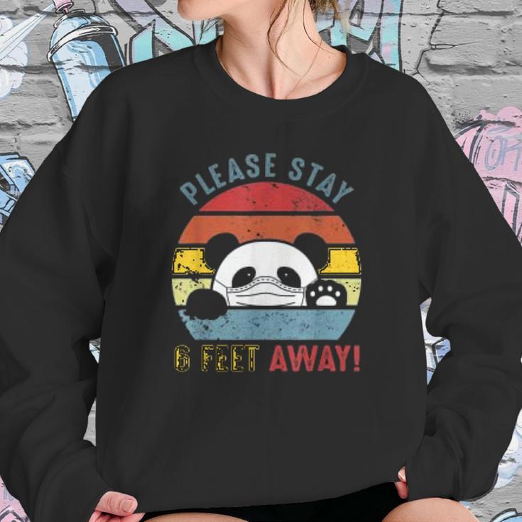 Please Stay 6 Feet Away Panda Social Distancing Women Sweatshirt Gifts for Her