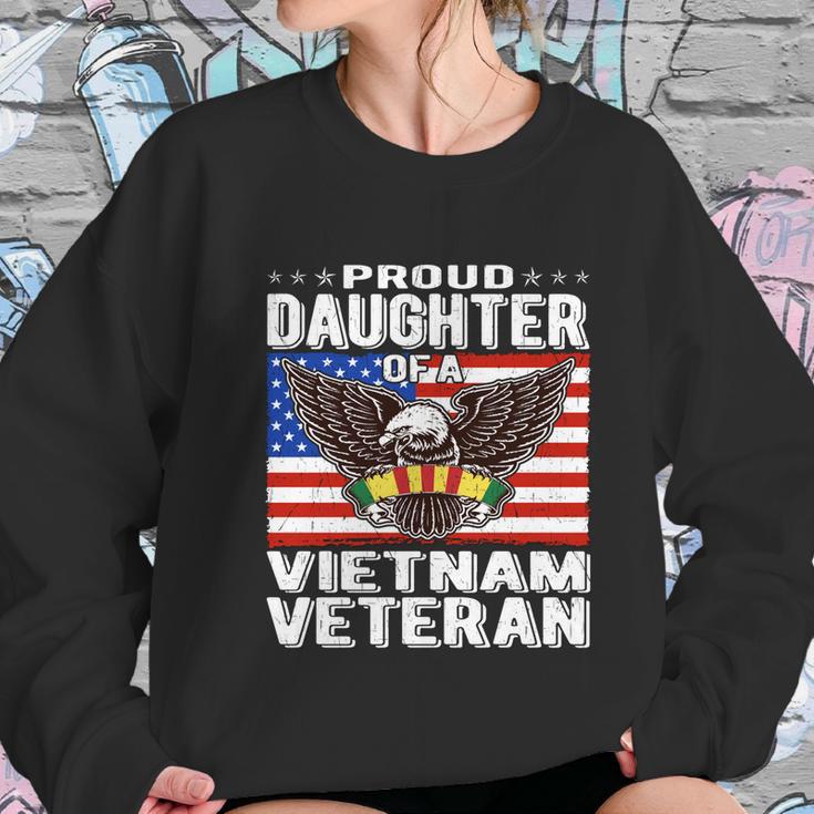 Proud Daughter Of A Vietnam Veteran Patriotic Military Funny Gift Women Sweatshirt Gifts for Her