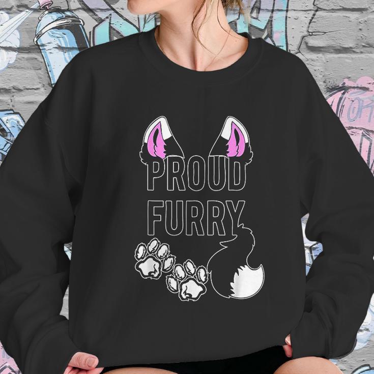 Proud Furry Furries Tail Ears Cosplay Fursona Women Men Women Sweatshirt Gifts for Her