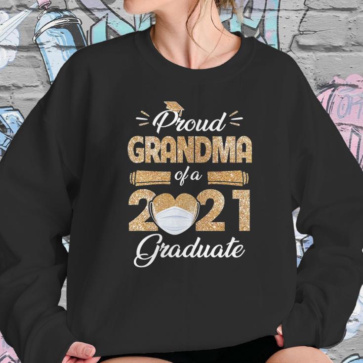 Proud Grandma Of A Class Of 2021 Face Mask Graduate Senior Women Sweatshirt Gifts for Her