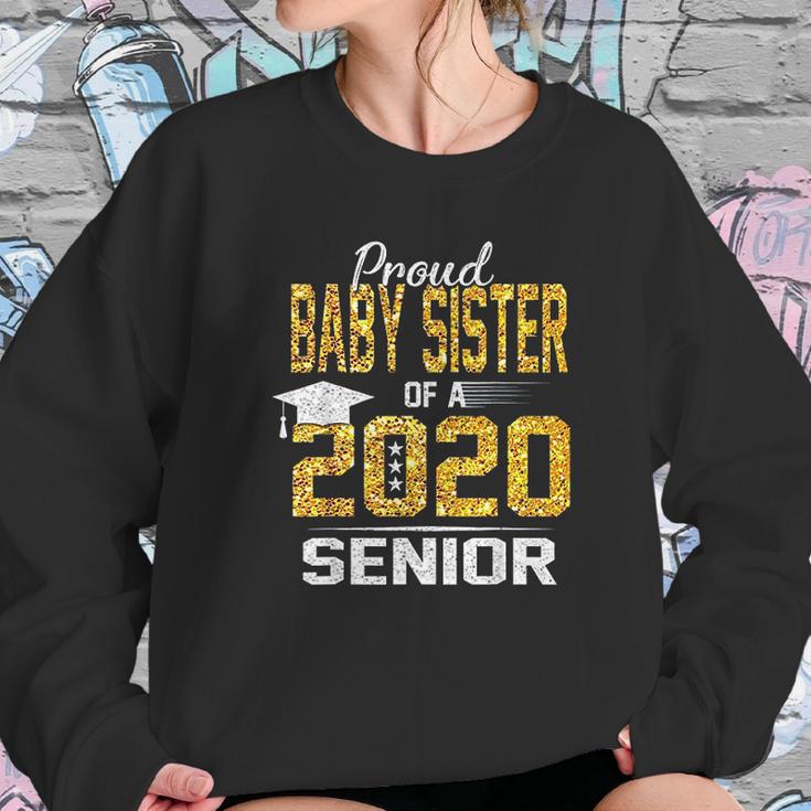 Proud Lil Baby Sister Of A 2020 Senior Women Sweatshirt Gifts for Her