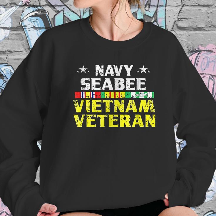 Proud Navy Seabee Vietnam Veteran Women Sweatshirt Gifts for Her