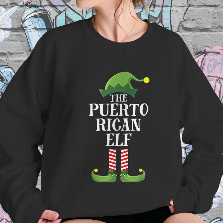 Puerto Rican Elf Family Group Christmas Party Women Sweatshirt Gifts for Her