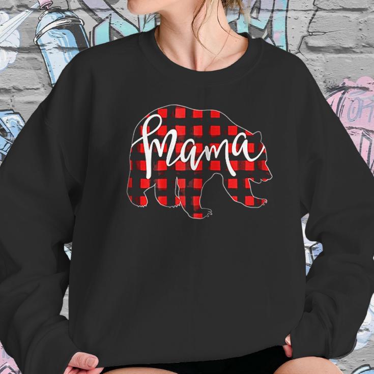 Red Plaid Mama Bear Buffalo Mom Women Sweatshirt Gifts for Her