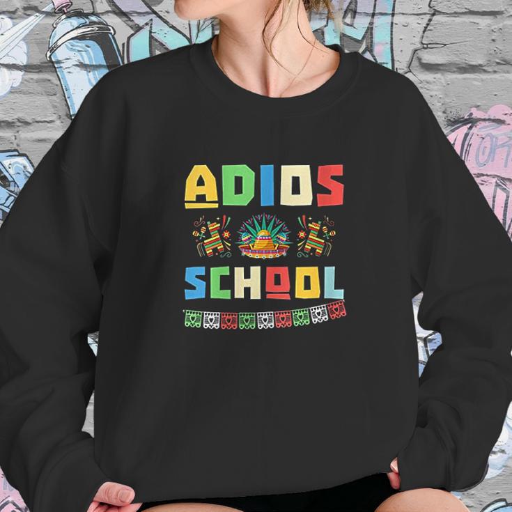 Retired Spanish Teacher Adios School Women Sweatshirt Gifts for Her