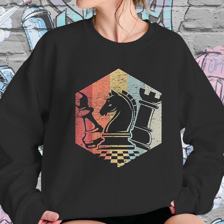 Retro Bishop Horse Rook Funny Chess Gift Idea Women Sweatshirt Gifts for Her