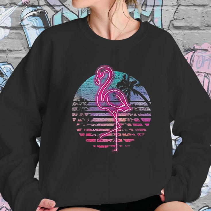 Retro Tropic Flamingo Women Sweatshirt Gifts for Her