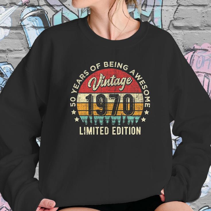 Retro Vintage 1971 50 Years Old Awesome 50Th Birthday Gifts Women Sweatshirt Gifts for Her